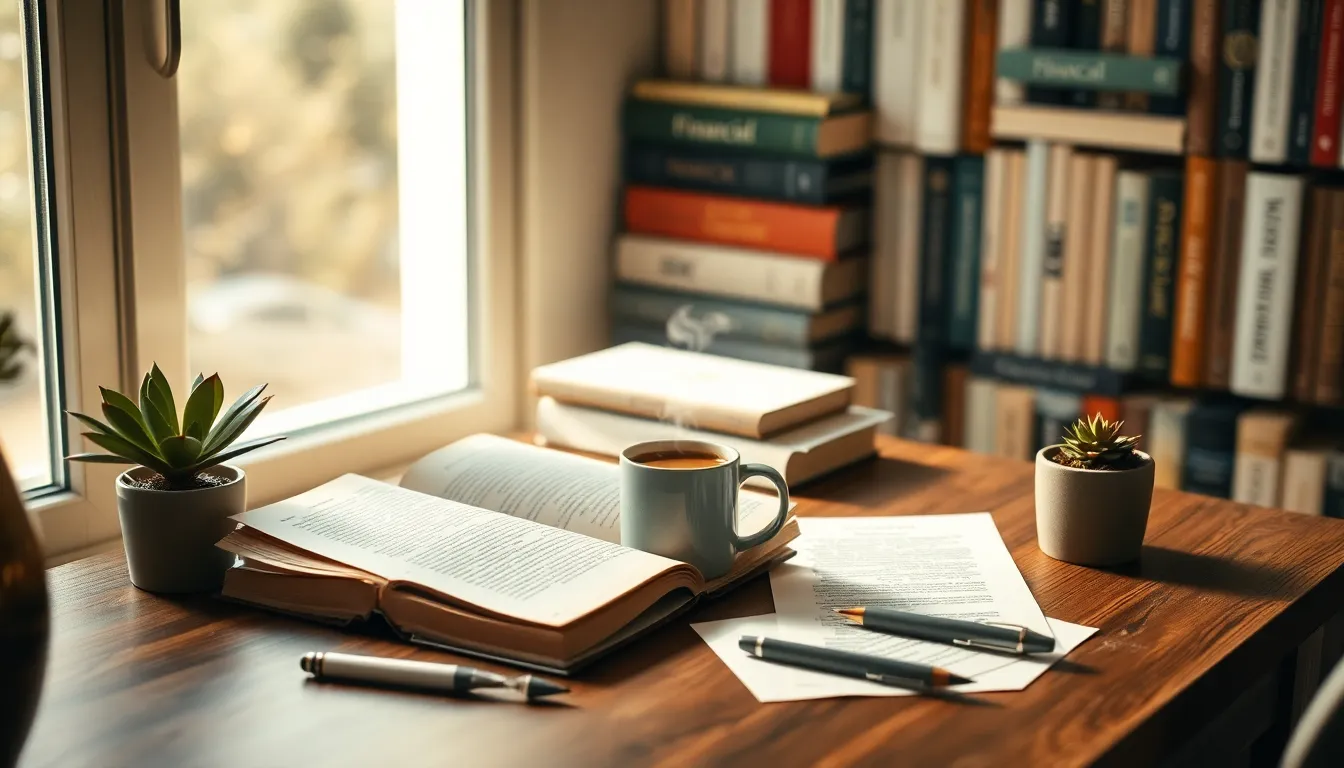 재테크 관련 책과 노트북 이미지