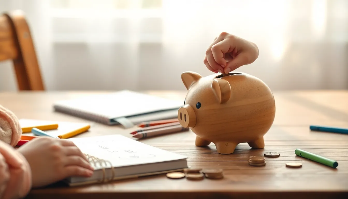 아이의 저금통과 용돈 기입장