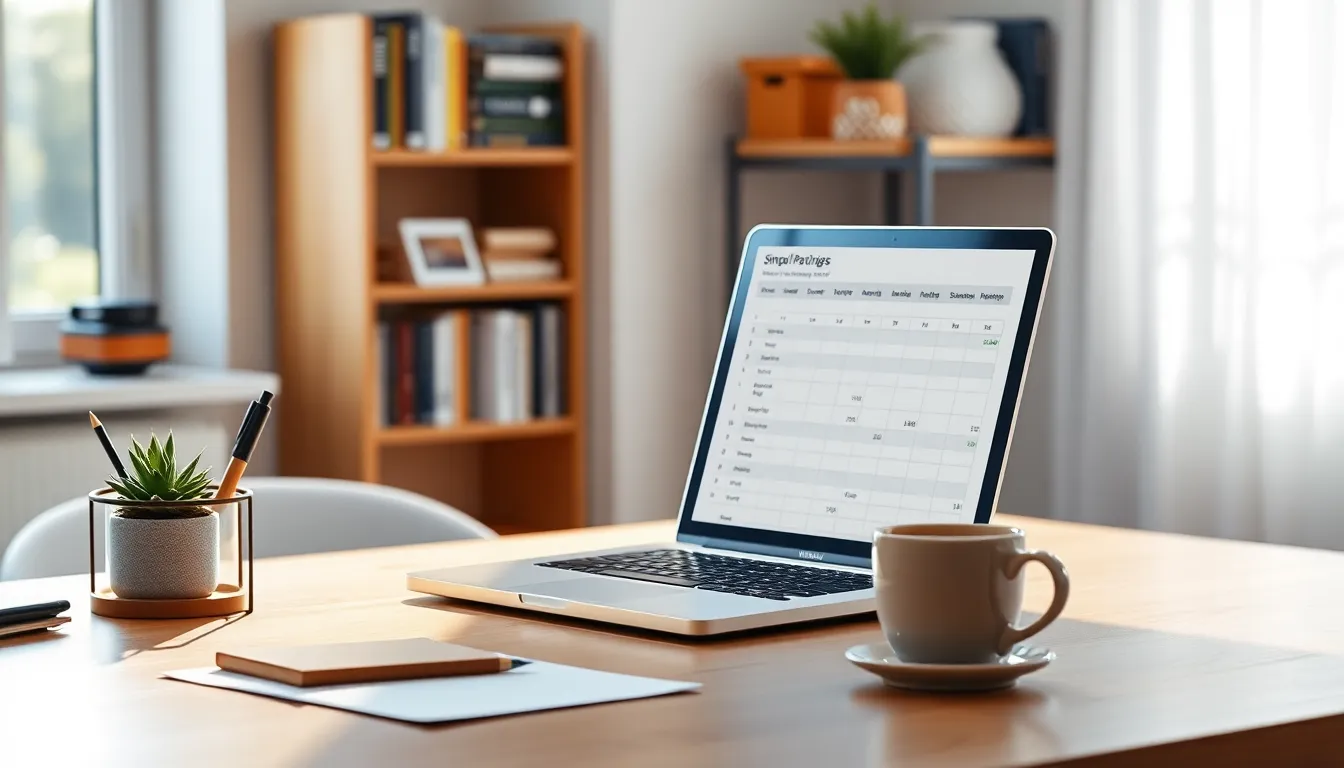 월급 관리를 통해 성장하는 재무 그래프와 젊은 전문가의 모습