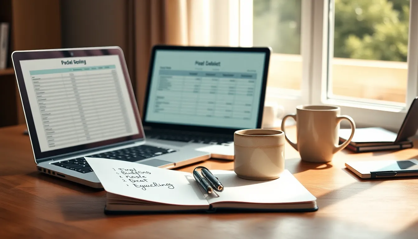 월급 관리를 하는 젊은 직장인의 모습